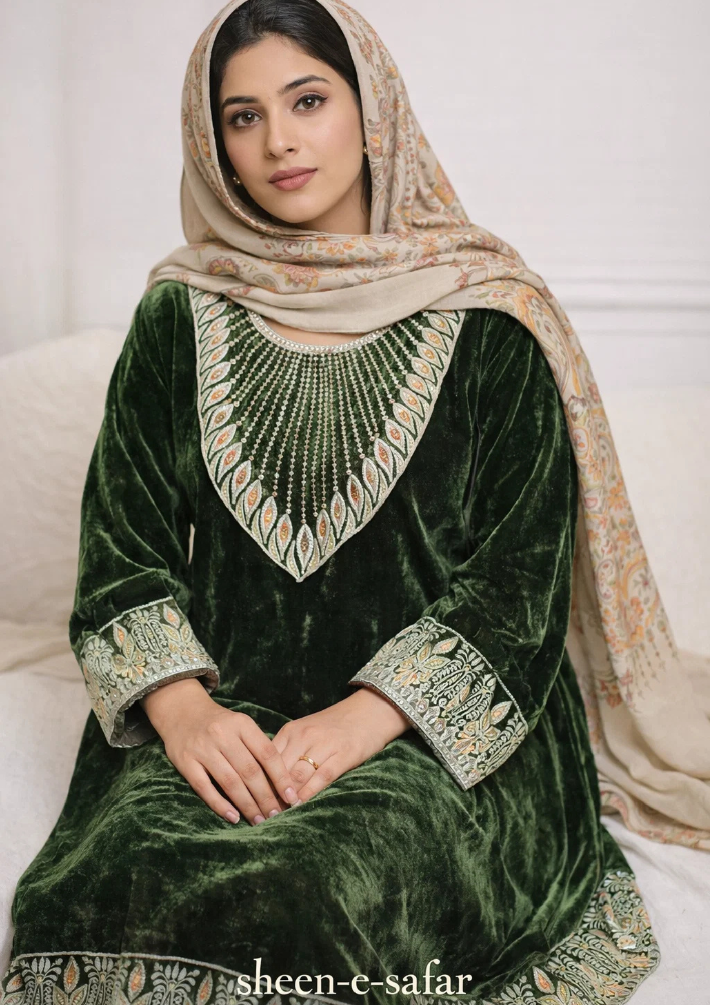 Kashmiri Velvet Kurti