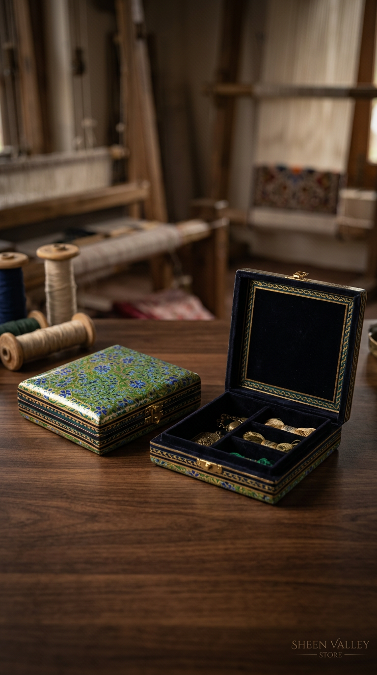 Kashmiri Naqashi Box ( Paper Mache Box ) - Image 2