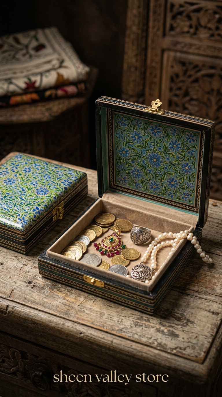 Kashmiri Naqashi Box ( Paper Mache Box )