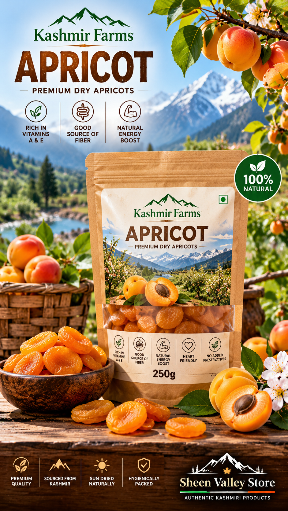 Kashmir Farms Apricot (250g)